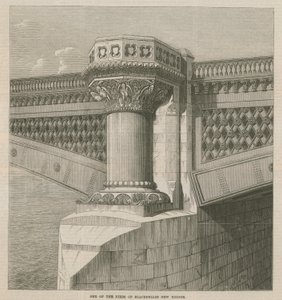 Un des piliers du nouveau pont de Blackfriars - English School