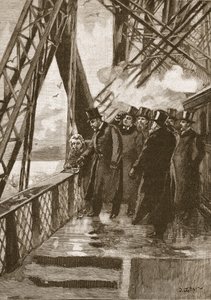 Ouverture du pont de Forth par le prince de Galles, 4 mars 1890, illustration de Cassells Illustrated History of England