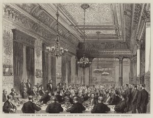 Ouverture du nouveau club conservateur à Manchester, le banquet d