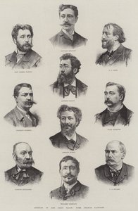 Ouverture du Salon de Paris, quelques peintres français (gravure) - English School