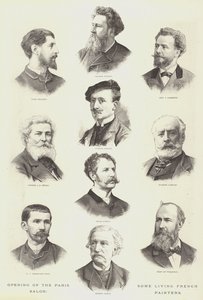 Ouverture du Salon de Paris, quelques peintres français vivants (gravure) - English School