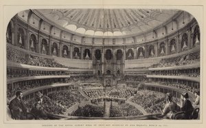Ouverture du Royal Albert Hall of Arts and Sciences par Sa Majesté, 29 mars 1871 - English School
