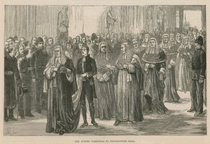 Ouverture des Cours royales de justice : Les adieux des juges à Westminster Hall - English School
