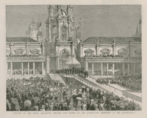 Ouverture du Royal Holloway College pour femmes par la Reine - English School