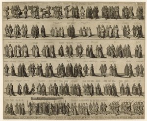 Ordre de procession pour le couronnement de leurs majestés le roi William et la reine Mary - English School