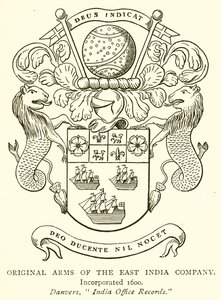Armoiries originales de la East India Company - English School