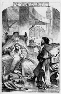 Othello, le Maure de Venise - Illustration dans « Œuvres complètes de William Shakespeare » 1866 - Les illustrations et la forme générale de cette édition sont empruntées à Shakespeare illustré de Cassell, publié à Londres - English School