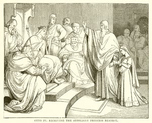 Otto IV recevant la suppliante princesse Béatrix - English School