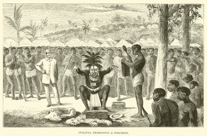 Ouganga exorcisant un sorcier (gravure)