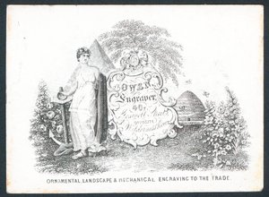 Owen, graveur, carte de visite - English School