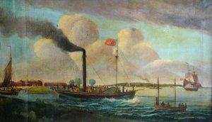 P.S. Royal Charter à Barton waterside, vers 1850 - English School