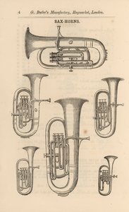 Page du catalogue illustré des instruments de musique de G Butler