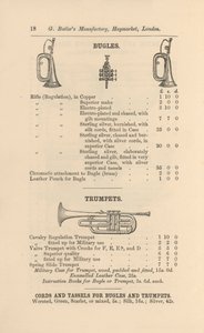 Page du catalogue illustré des instruments de musique de G Butler