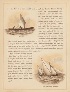 Page de The Boats of the World, fin du 19e siècle (lithographie en couleur) - English School