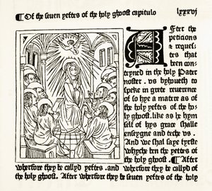Page du Royal Book imprimé par William Caxton en 1484, tirée de The National and Domestic History of England par William Hickman Smith Aubrey, publié à Londres vers 1890
