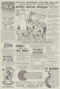 Page de publicités (gravure) - English School