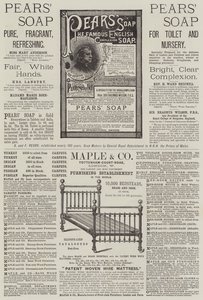 Page de publicités (gravure) - English School