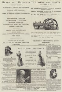 Page de publicités (gravure) - English School