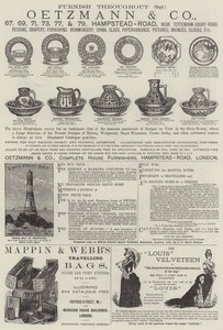 Page de publicités (gravure) - English School