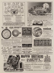 Page de publicités (gravure) - English School