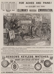Page de publicités (gravure) - English School