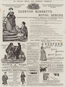 Page de publicités (gravure) - English School