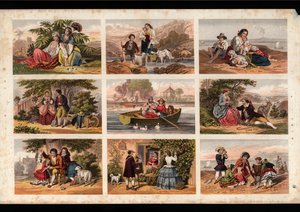 Page de découpes imprimées victoriennes