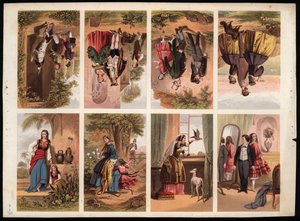 Page de découpes imprimées victoriennes - English School