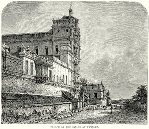 Palais des Rajahs à Tanjore (gravure) - English School