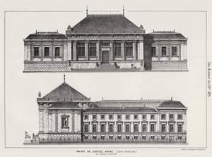 Palais de Justice, Havre, Seine-Inférieure (gravure) - English School
