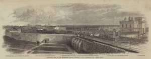Vue panoramique du terminus ferroviaire de Broadstone