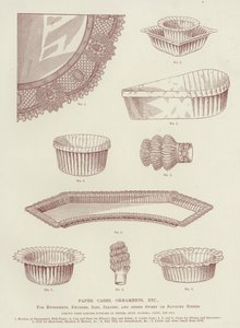Étuis en papier, ornements, etc. - English School