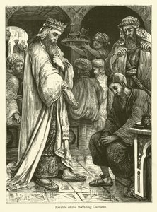 Parabole du vêtement de noces (gravure) - English School