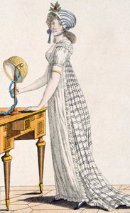 Robe parisienne, de Ladys Magazine, 1802 - English School