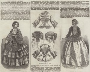 Modes parisiennes pour avril (gravure) - English School