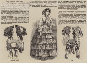 Modes parisiennes pour octobre (gravure) - English School