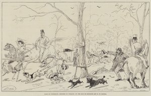 Paris à cheval, le Bois de Boulogne et M. de Lesseps (gravure) - English School