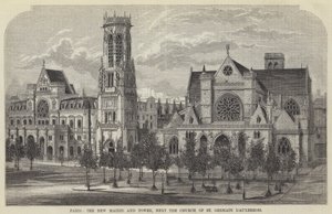 Paris, la Nouvelle Mairie et la Tour, à côté de l