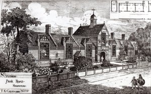 Park Road, Hampstead, de The Building News, 3 septembre 1880 - English School