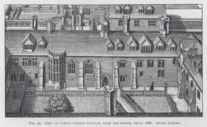 Partie du Corpus Christi College, du nord, vers 1688, d