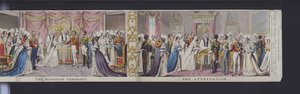 Partie du panorama du mariage de la reine Victoria, vers 1840 - English School