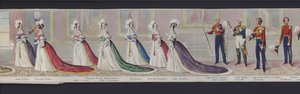 Partie du panorama du mariage de la reine Victoria, c.1840 - English School