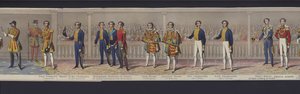 Partie du panorama du mariage de la reine Victoria, c.1840 - English School