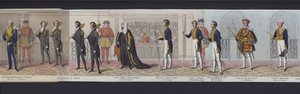 Partie du panorama du mariage de la reine Victoria, vers 1840 - English School