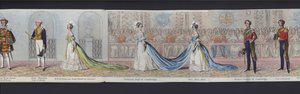 Partie du panorama du mariage de la reine Victoria, vers 1840 - English School