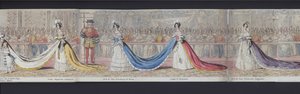 Partie du panorama du mariage de la reine Victoria, vers 1840