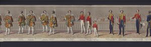 Partie du panorama du mariage de la reine Victoria, vers 1840 - English School