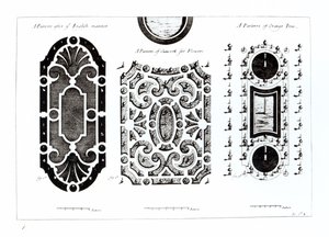 Dessins de parterres, de La Théorie et la Pratique du Jardinage, par Antoine-Joseph Dezallier d