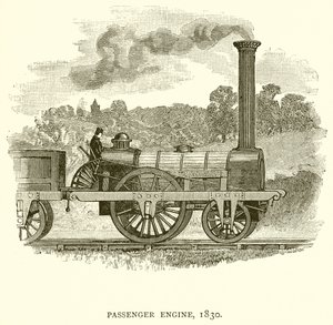 Locomotive de passagers, 1830 - English School