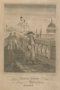Patch Price déguisé sur le pont de Blackfryars
